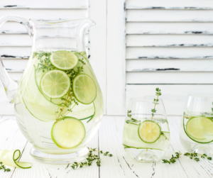 Lime infused water