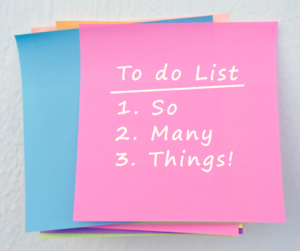 To do list. One- so, Two-Many, Three things.